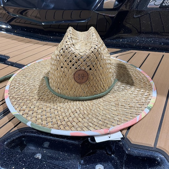 Cappello Di Paglia Roxy Pina To My Colada Donna, Tesa Larga, Sottogola Regolabile, Taglia S/M